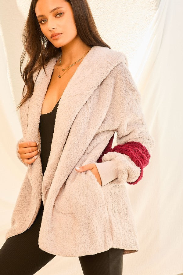 Cozy Hooded Fluffy Cardigan Jacket