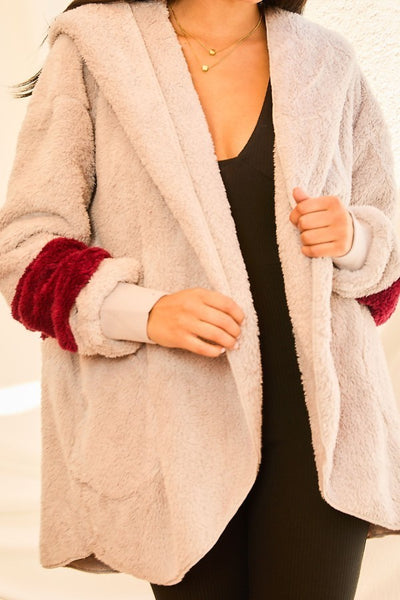 Cozy Hooded Fluffy Cardigan Jacket