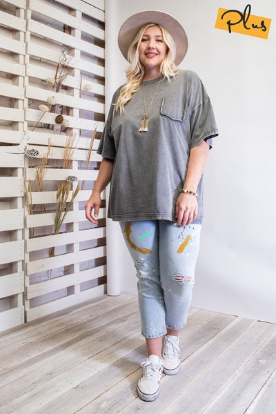Mineral Washed Cotton Jersey Tunic