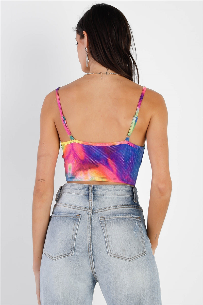 Neon Tie-dye Crop Top
