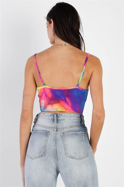 Neon Tie-dye Crop Top