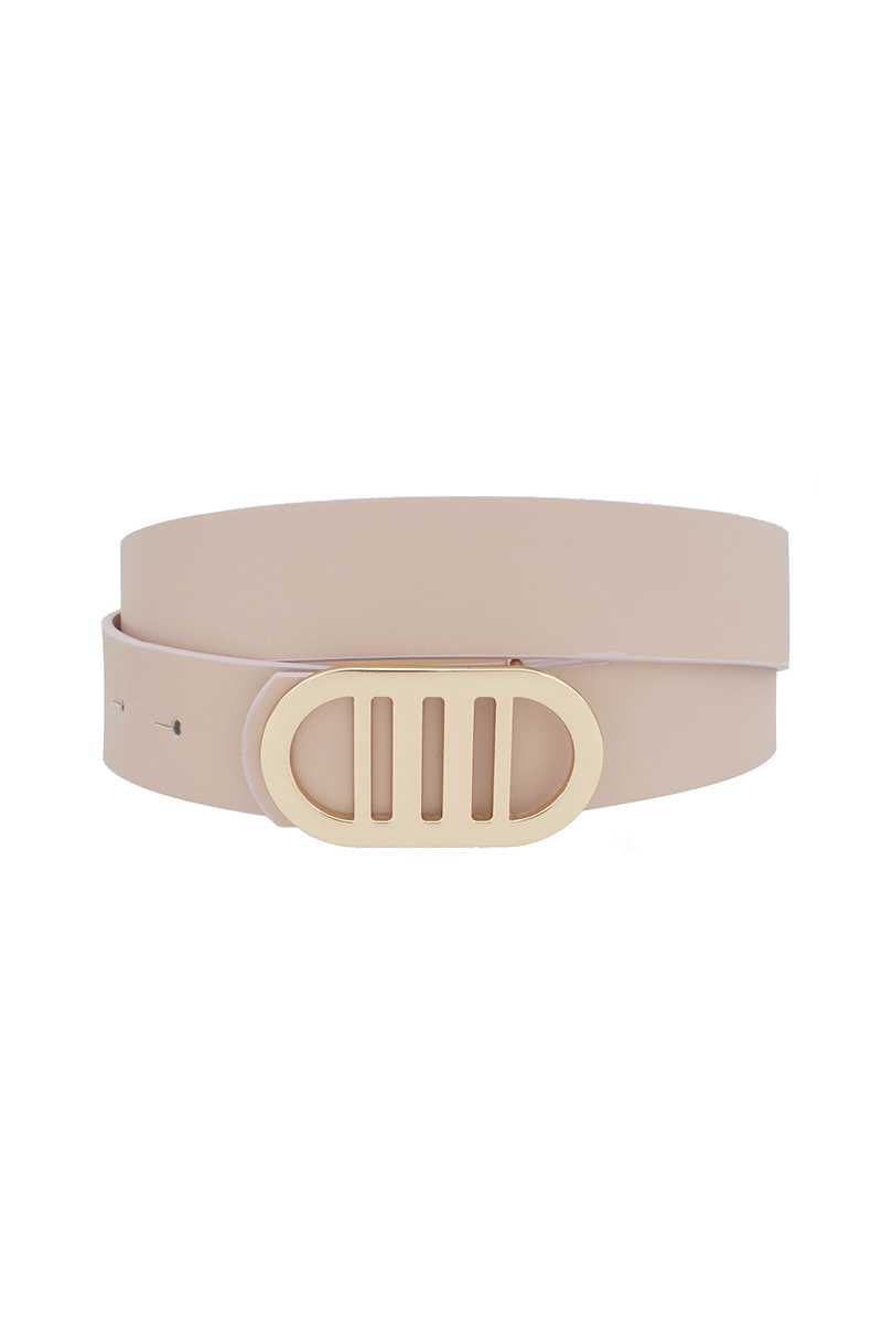 Gold Buckle Oval Belt