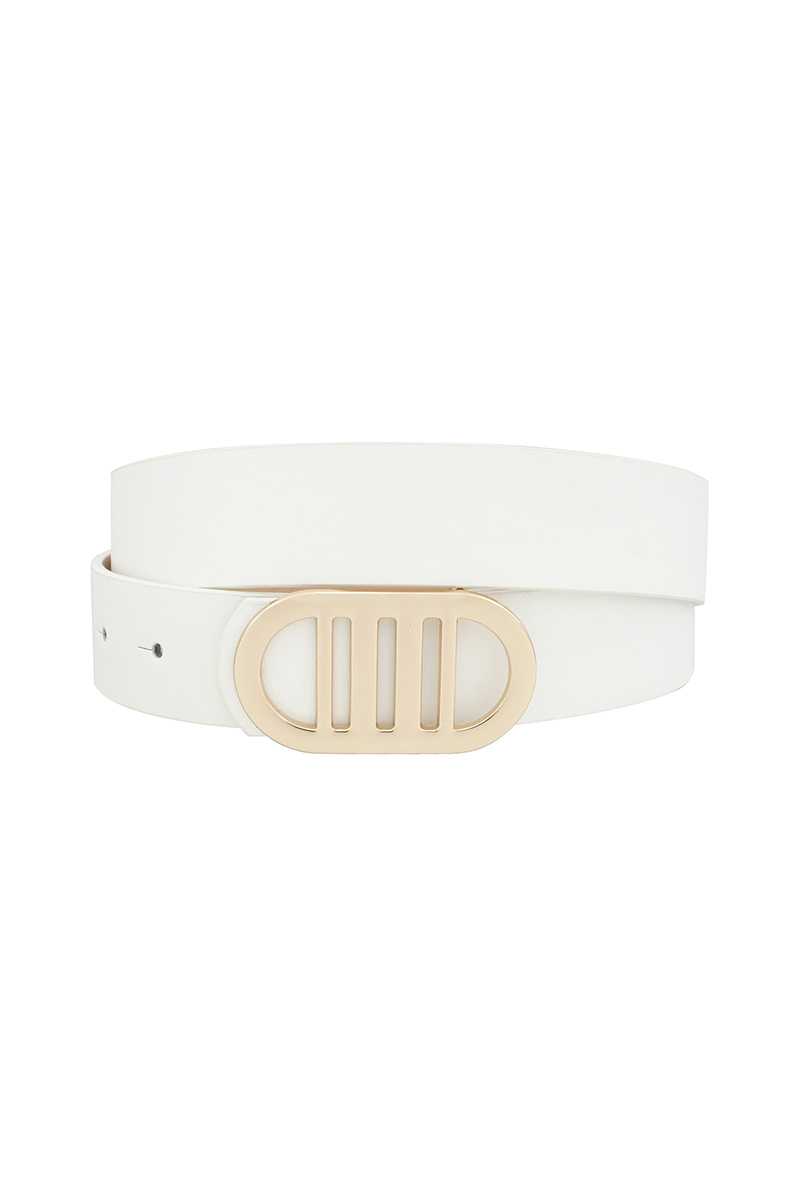 Gold Buckle Oval Belt