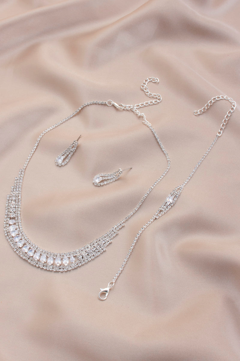 Bridal Rhinestone  Necklace Set