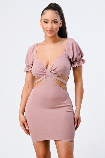 Lux Side Cutout Bodycon Dress