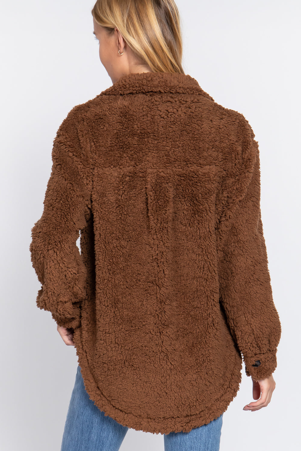 Long Sleeve Fuzzy Oversize Jacket