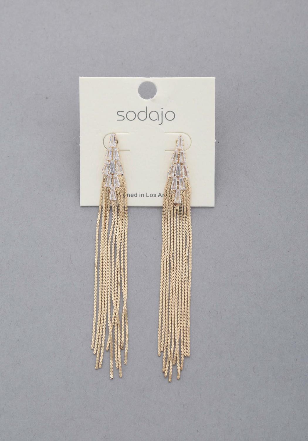 Sodajo Crystal Dangle Earrings