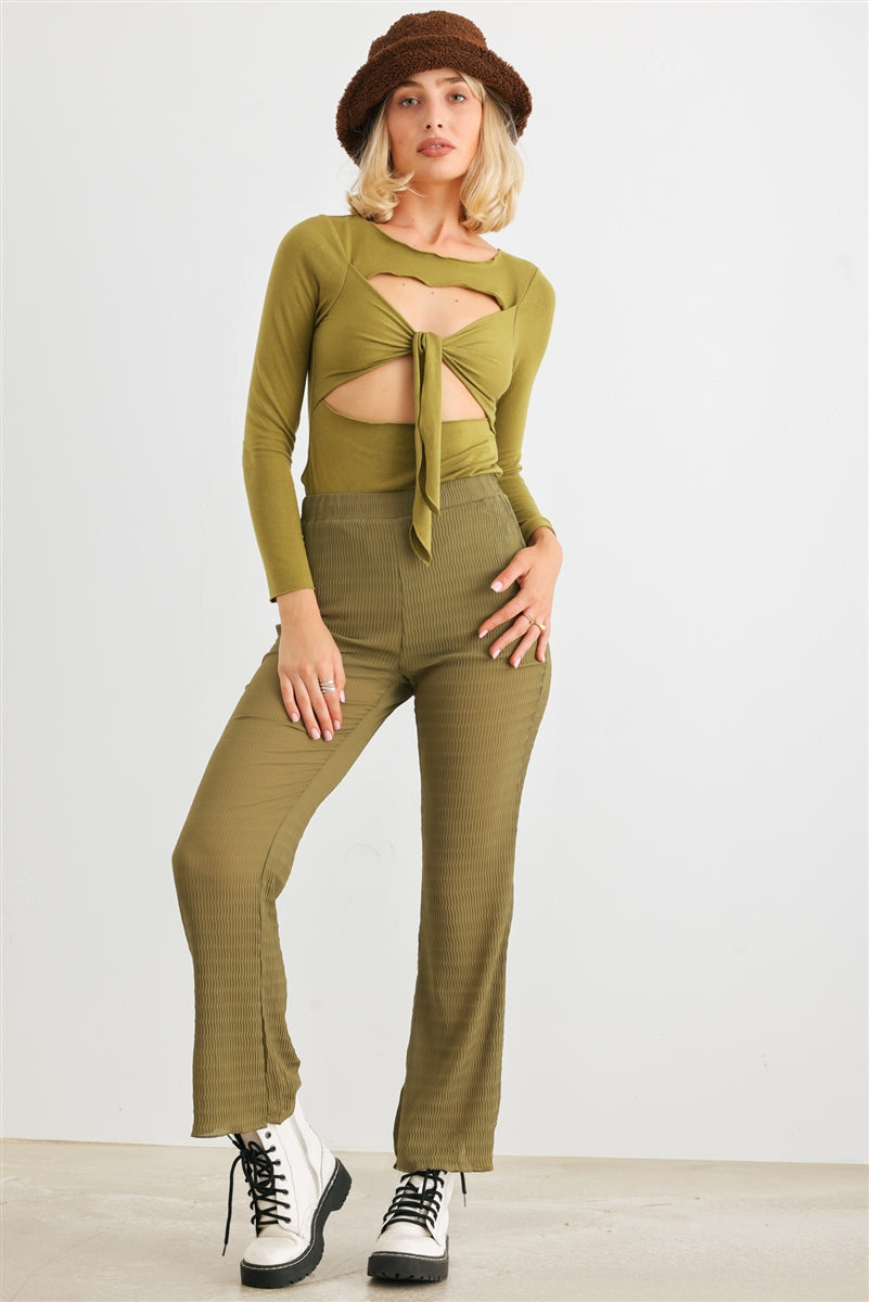 Ashley Green Cut-out Bodysuit