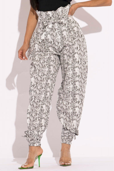 Snake Skin Cargo Pants