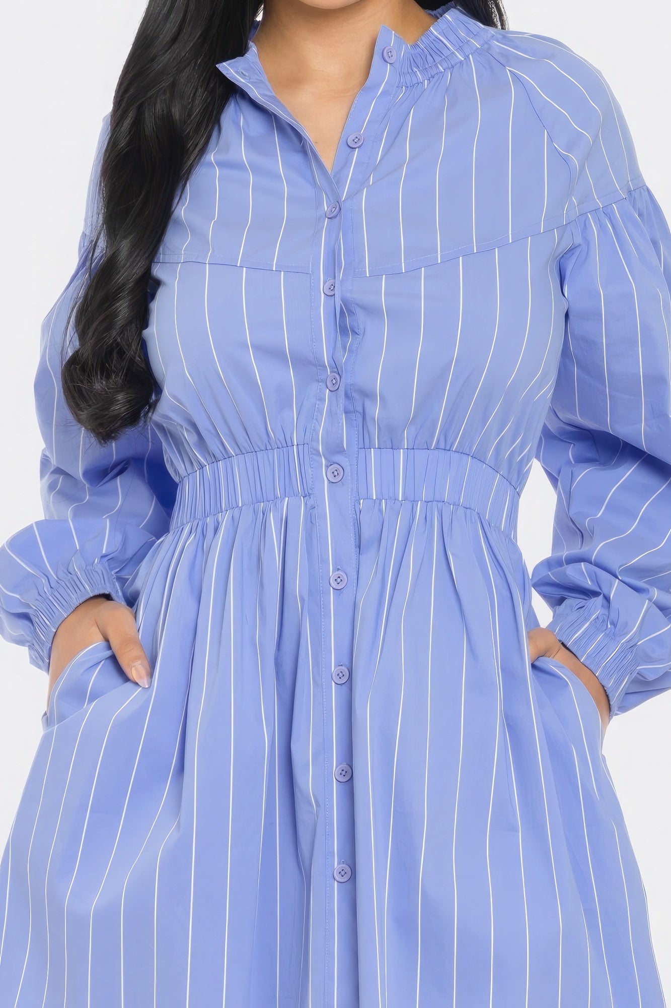Long Sleeve Striped Mini Dress