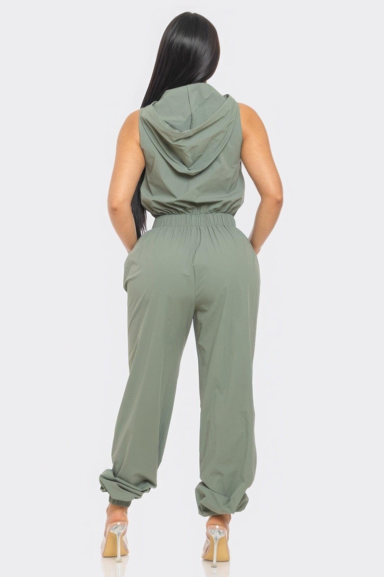 Aubrey Sleeveless Cargo Jumpsuit