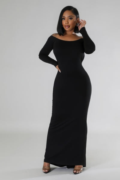 Allure Deep V Bodycon Maxi Dress