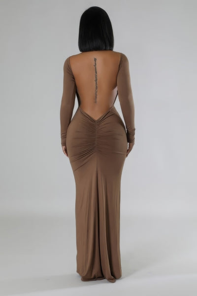 Allure Deep V Bodycon Maxi Dress
