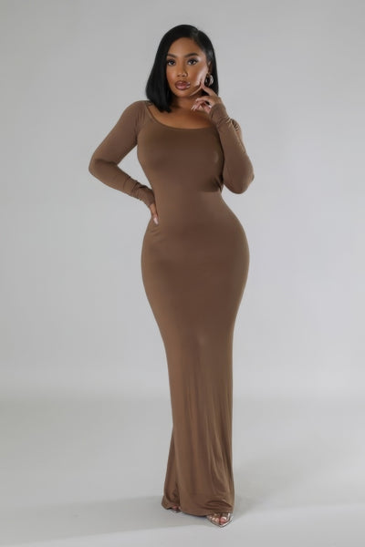 Allure Deep V Bodycon Maxi Dress